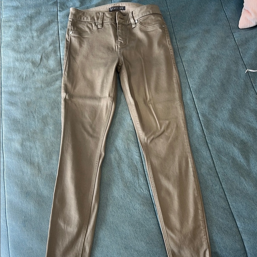 Level 99 gold skinny jeans
